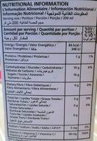 Ceres Jus D'orange Nutrition Label