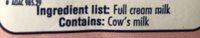 Parmalat Lait Entier Ingredients
