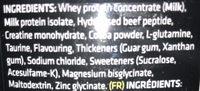 Iso-Gro Whey Chocolate Ingredients