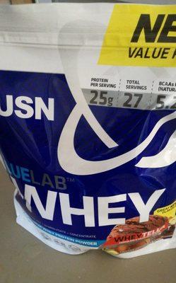 Usn, Bluelab, 100% Whey Protein, Wheytella, 2 LBS 918 G