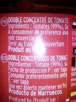 Double Concentre De Tomate Ingredients