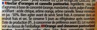 Jus D'orange Cannelle Ingredients