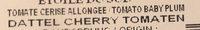 Tomates Cerises Ingredients