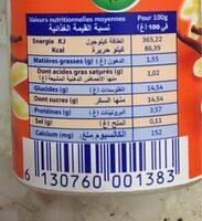 Fort En Calcium Nutrition Label
