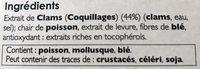 Bouillon De Coquillages Ingredients