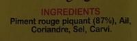 Harissa Ingredients