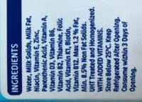 Almarai Low Fat Long Life Milk Ingredients