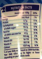 Greek Style Yoghurt Nutrition Label