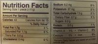 Assorted Chocolate Nutrition Label