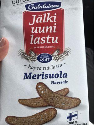 Oululainen Jlkiuunilastu Merisuola 130G Rapea Ruislastu