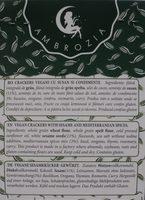 Ambrozia Crackers Vegani Cu Susan Si Condimente Ingredients