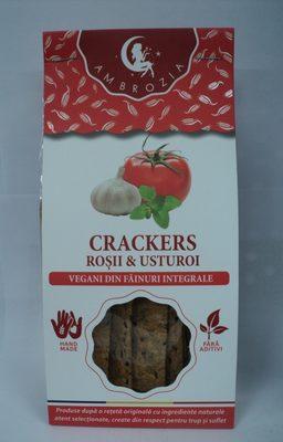 Ambrozia Crackers Vegani Cu Rosii Si Usturoi