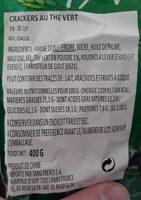 Biscuits Th Vert 400G G Ingredients