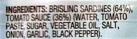 Brisling Sardines In Tomato Sauce Ingredients