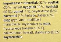 God Start Flerkornsblanding Blbr & Tranebr Ingredients