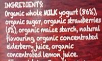 Organic Yogurt Strawberry Ingredients