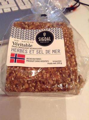 VRITABLE PAIN CRAQUANT NORVGIEN HERBES ET SEL DE MER