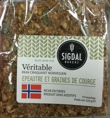 Vritable Pain Croquant Norvgien - Peautre Et Graines De Courge