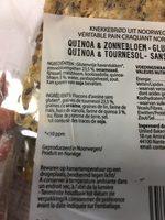 Pain Craquant Norvgien Quinoa Et Tournesol Sans Gluten Sigdal Ingredients
