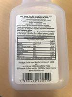 Jus De Pamplemousse Rose De Floride Ingredients