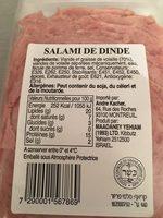 Salami De Dinde Ingredients