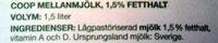 Coop Mellanmjlk Ingredients