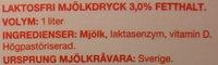 Coop Laktosfri Mjlkdryck Ingredients