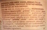 Coop Nglamark Ekologisk Grddglass Kolamandel Ingredients