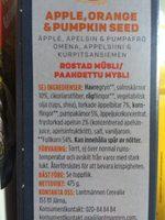 Axa 475G Granola Apple, Orange & Pumpkin Seed Ingredients