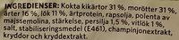 Findus Grnsaksbullar Ingredients