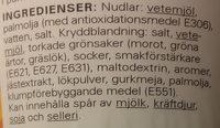 Eldorado Snabbnudlar Med Smak Av Kyckling Ingredients