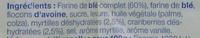 Balance Myrtilles & Cranberries Ingredients
