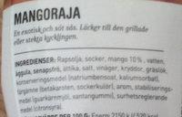 Rydbergs Mangoraja Ingredients
