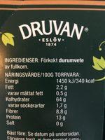 Fullkorns Couscous Ingredients