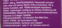 Tomater Ingredients
