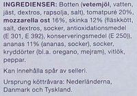 Coop Pizza Hawaii Ingredients