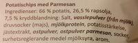 Grdschips Parmesan Ingredients
