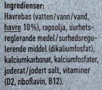 Oatly! Ikaffe Ingredients