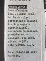 Oatly Haver Avoine Barista Edition Ingredients
