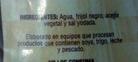 Frijoles Refritos Negros Ingredients
