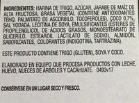 Barras De Coco Ingredients