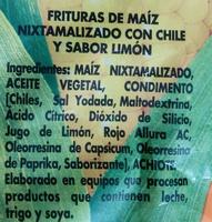 Fritos Sabor Chile Y Limn Ingredients