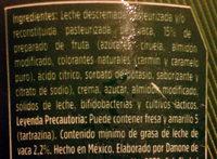 Activia Ingredients