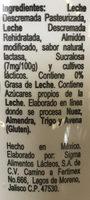 Yoghurt Batido Light Natural 1 KG. Ingredients
