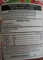 Nescafe Clasico Ingredients