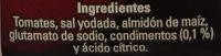 PURE DE TOMATE CONDIMENTADO Ingredients