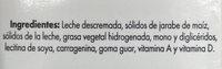Producto Lcteo Aurrera Ingredients