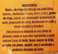 Pan Pita De Trigo Integral Ingredients