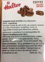 Bonbon Halter Sans Sucre Cafe Ingredients