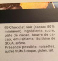 Alprose Chocolate Oscuro Ingredients